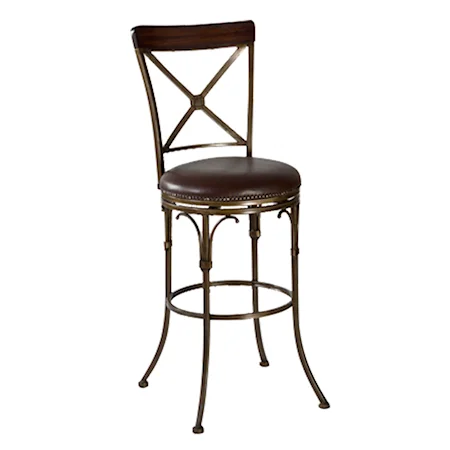 26" Counter Stool with Upholstered Seat